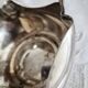 Antique silver-plated metal sugar bowl