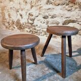 Pair of 1960s beechwood stools