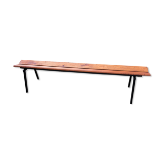 Wooden and metal bench