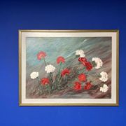 Peinture vintage aux oeillets