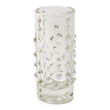 Mid-Century Spiky Glass Vase by Pavel Panek, Czech Republic / 1971
