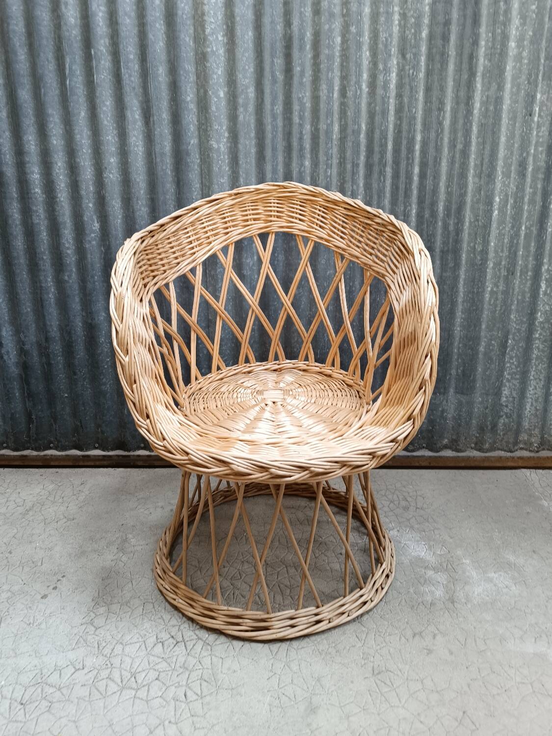 Adult rattan wicker armchair