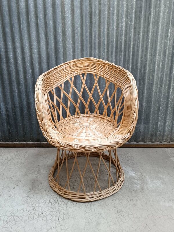 Fauteuil en osier rotin adulte