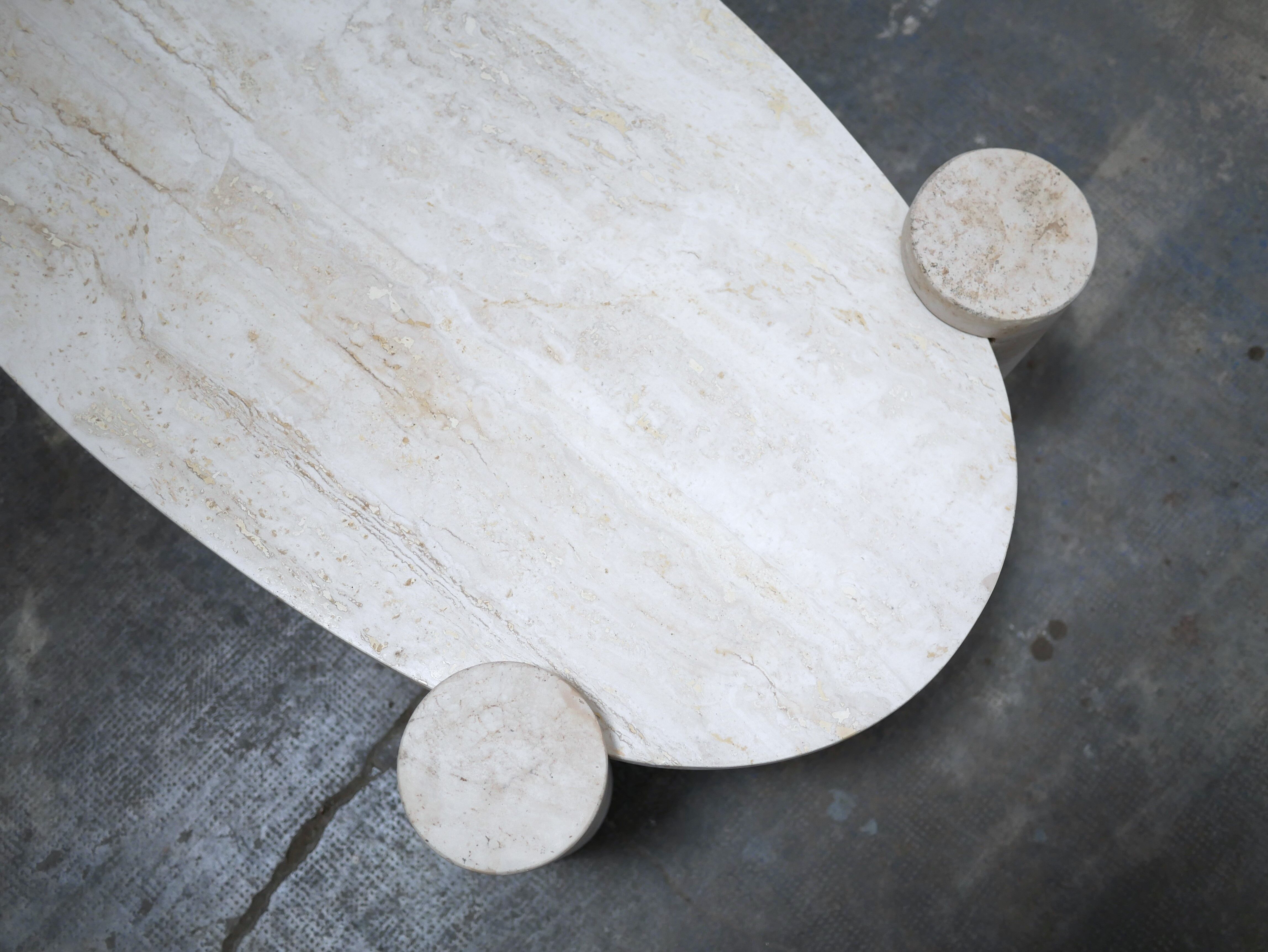 Vintage travertine coffee table