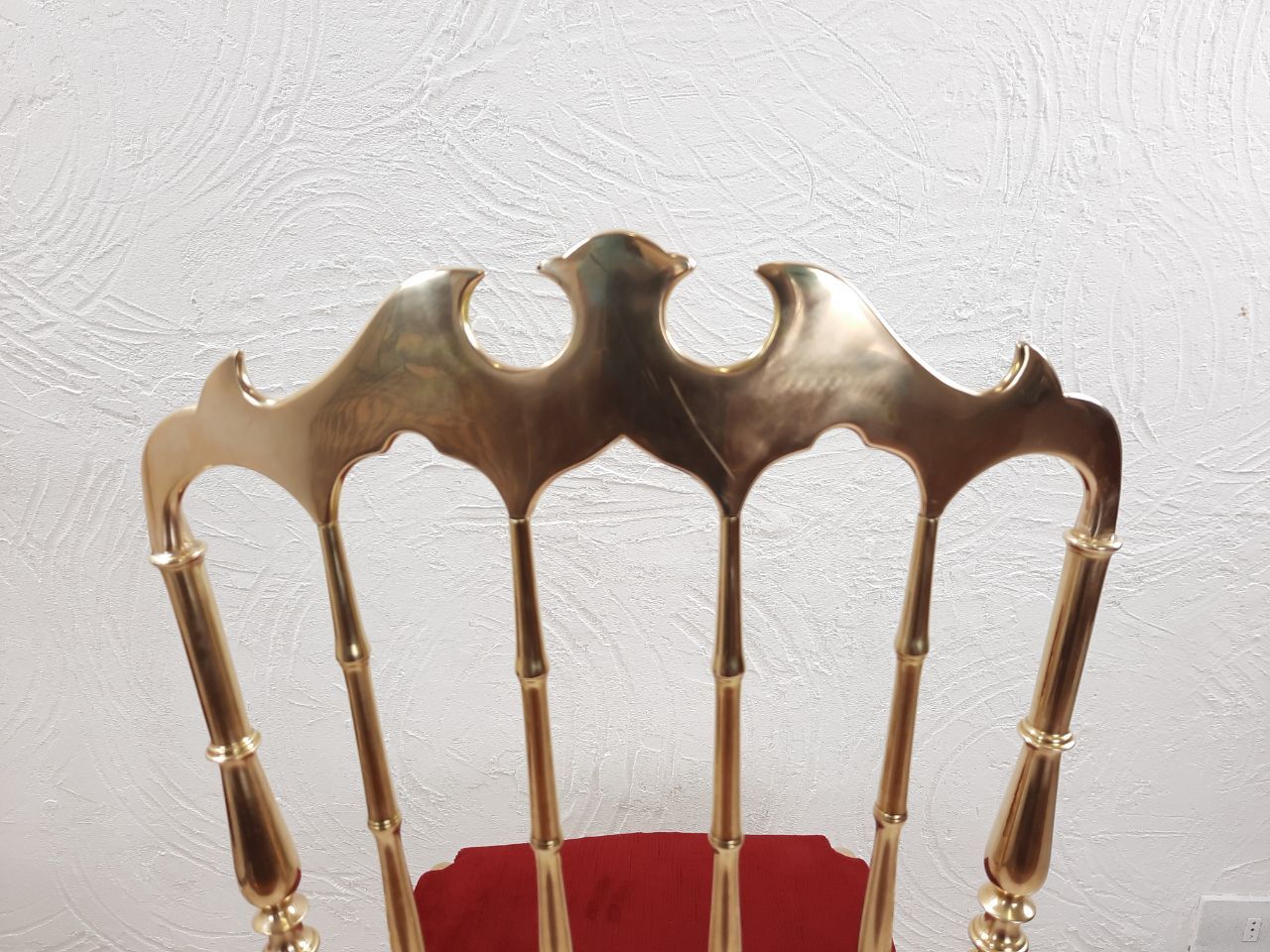 Pair of chiavarine chairs, brass