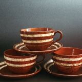 "Mary" Sarreguemines trio of cups
