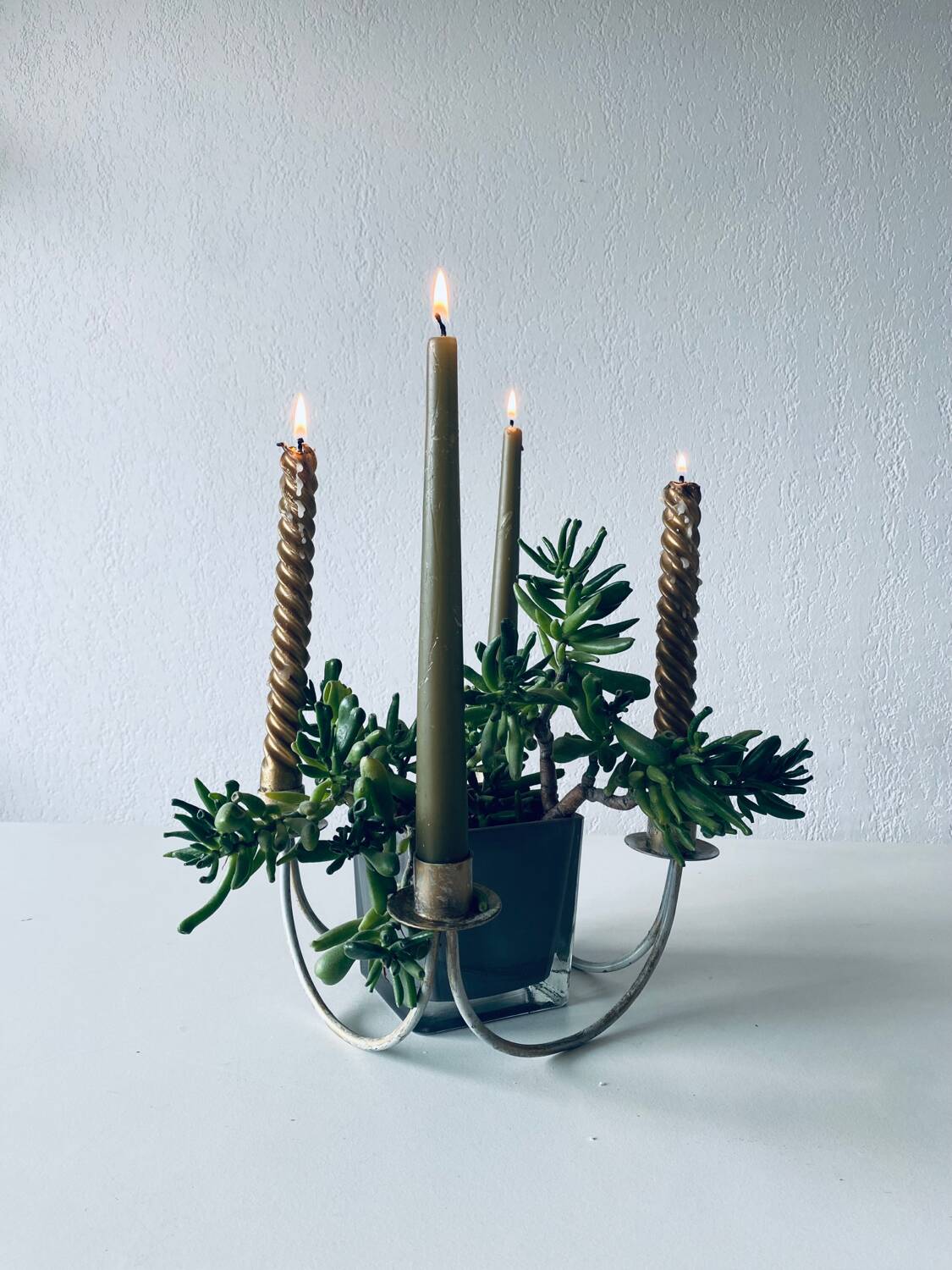 4 branch candle holder