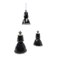 Suite de trois lampes industrielles.
