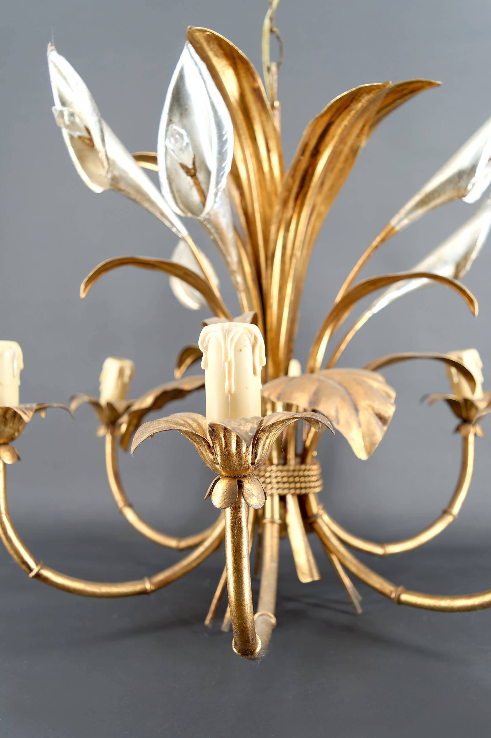 “Calla Lily” Chandelier by Hans Kögl, Hollywood Regency, c. 1970,