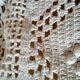 Dessus de lit en coton blanc écru jeté de lit en crochet