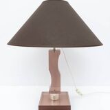 Mid-century Moden Italian Plexiglass and Silver Table Lamp, 1970s