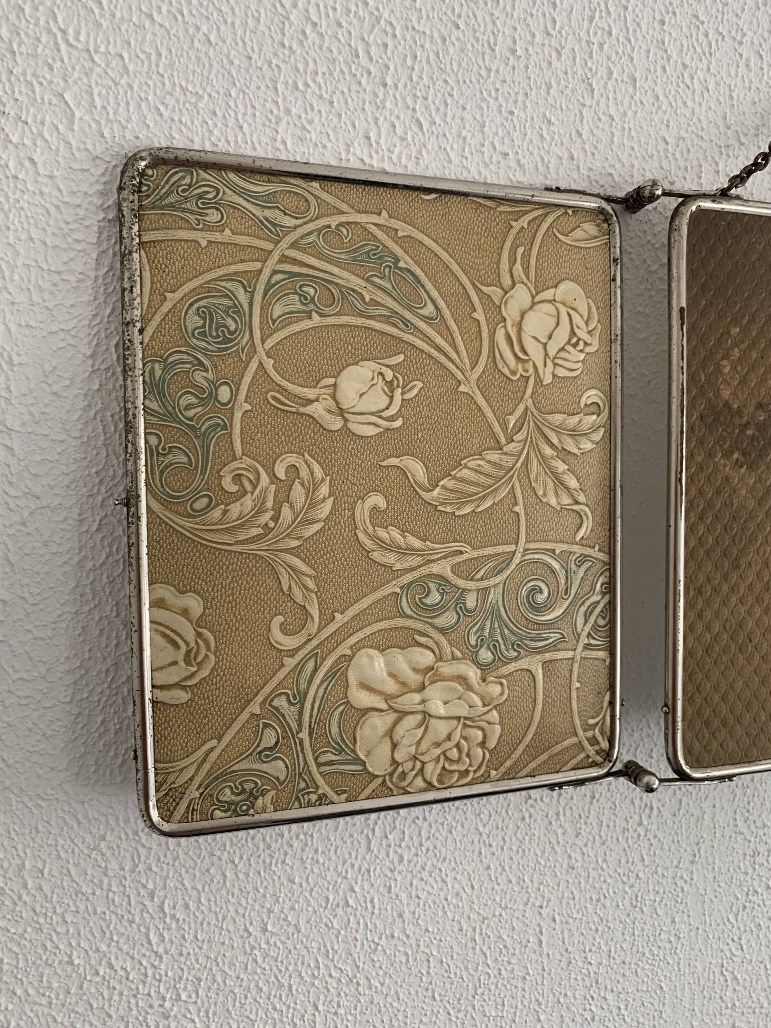 Vintage 1900 barber's triptych mirror Le Solide Paris Art Nouveau - 30 x 77