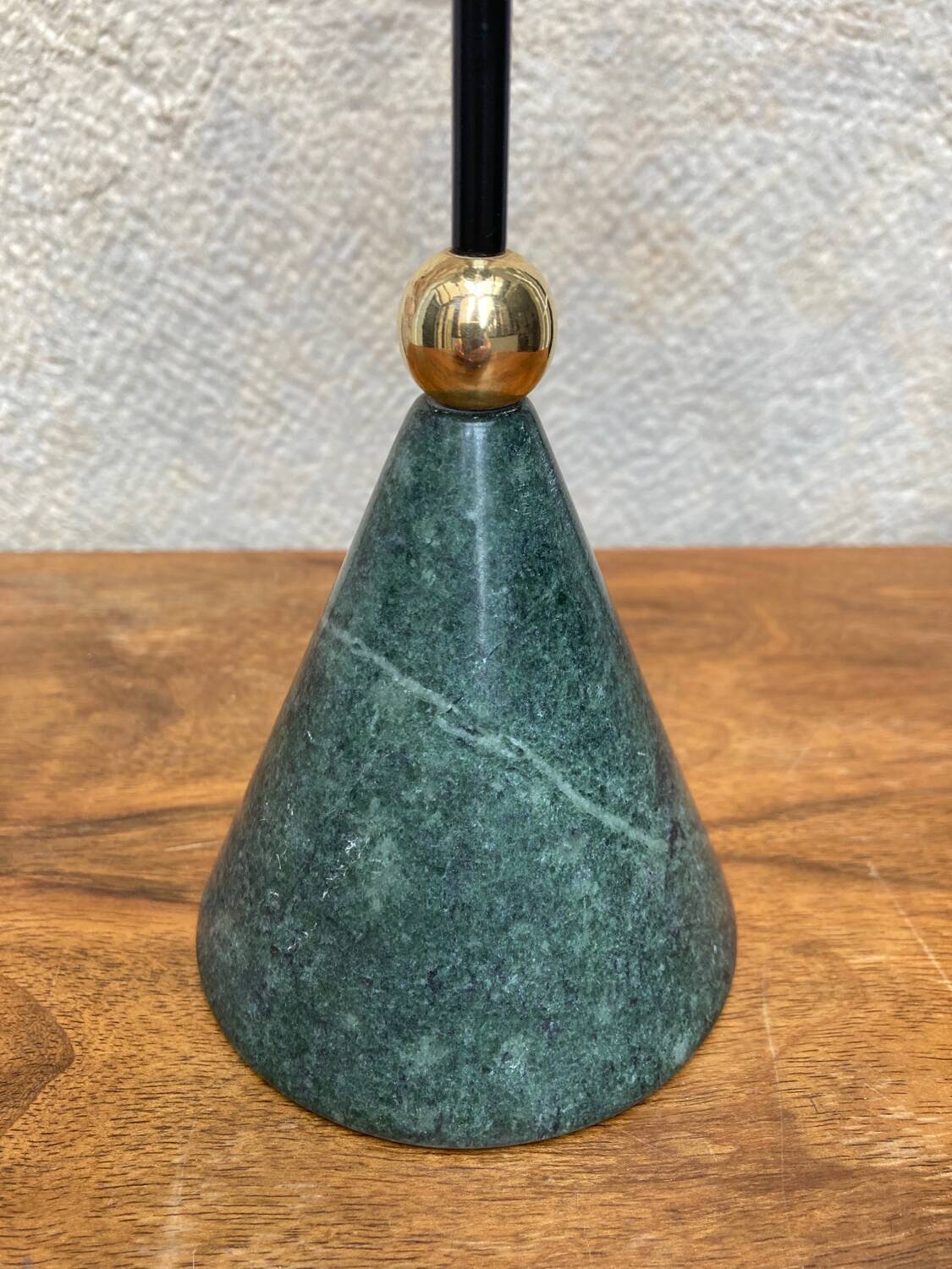 80s marble and brass candle holder
