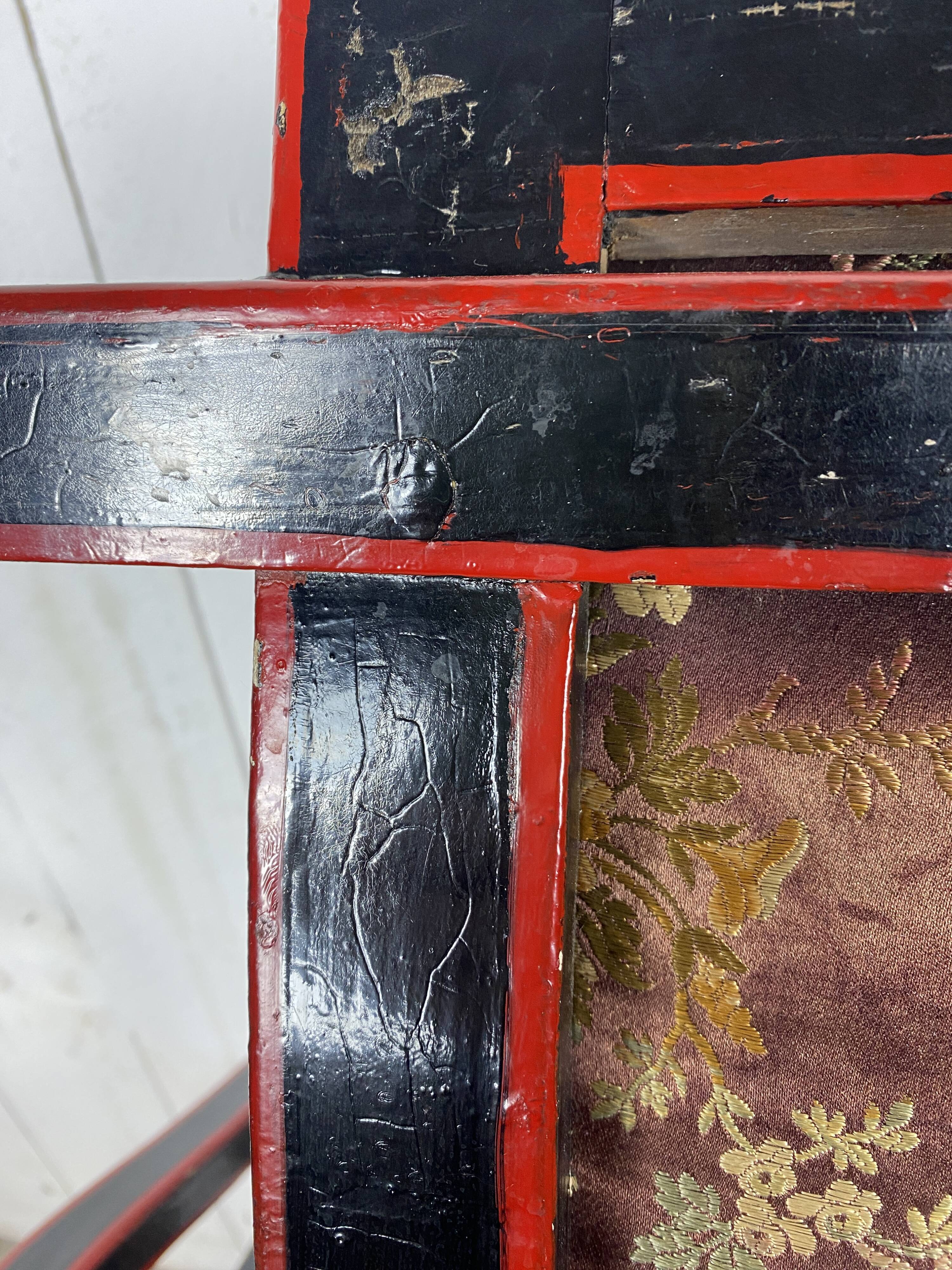 Fauteuils chinois broderie de soie