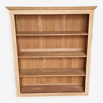 Open bookcase in chene