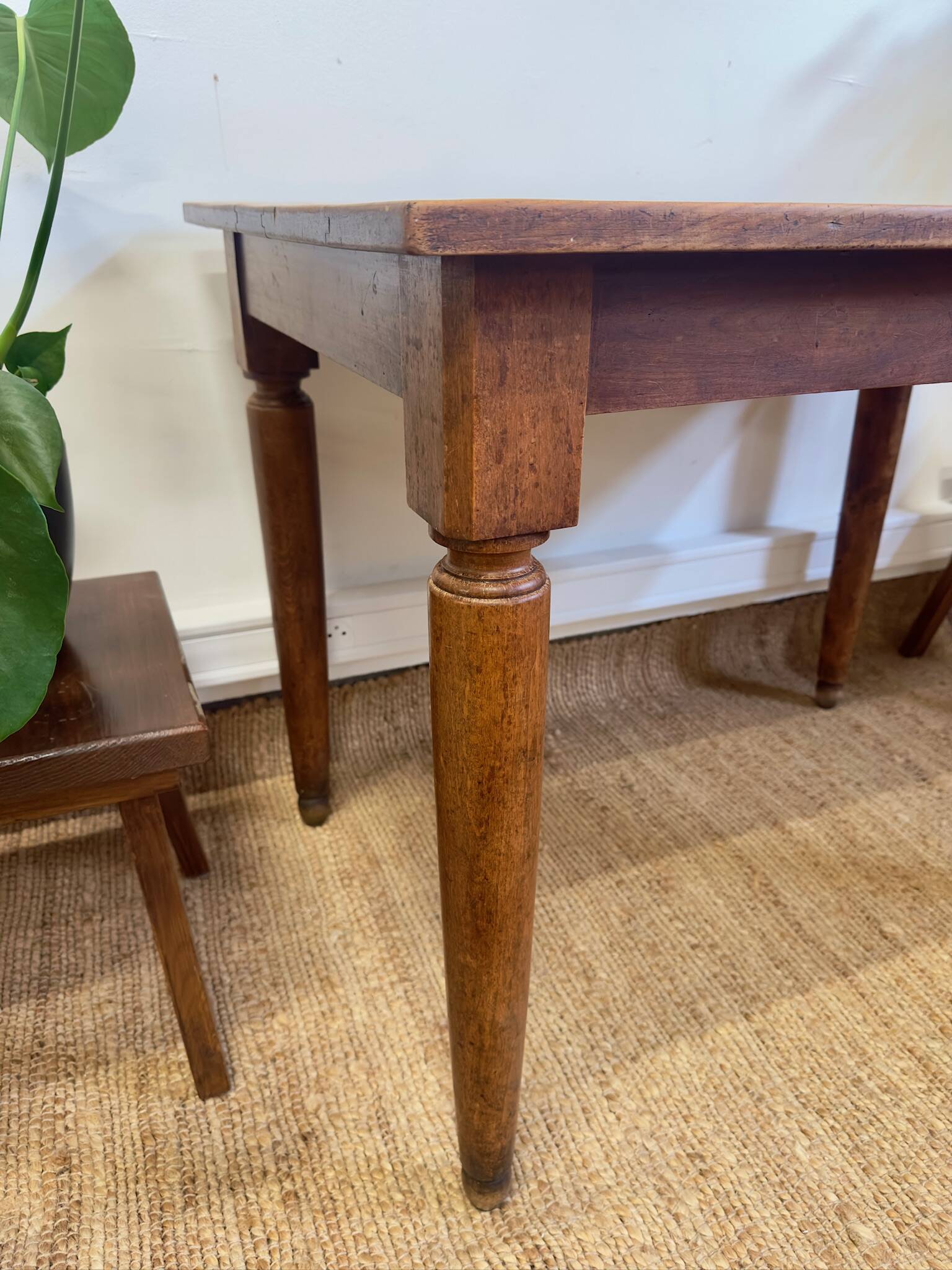 Antique solid wood bistro table