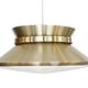 Brass colored aluminium pendant light by Carl Thore for Granhaga Metall. Sweden 1970s