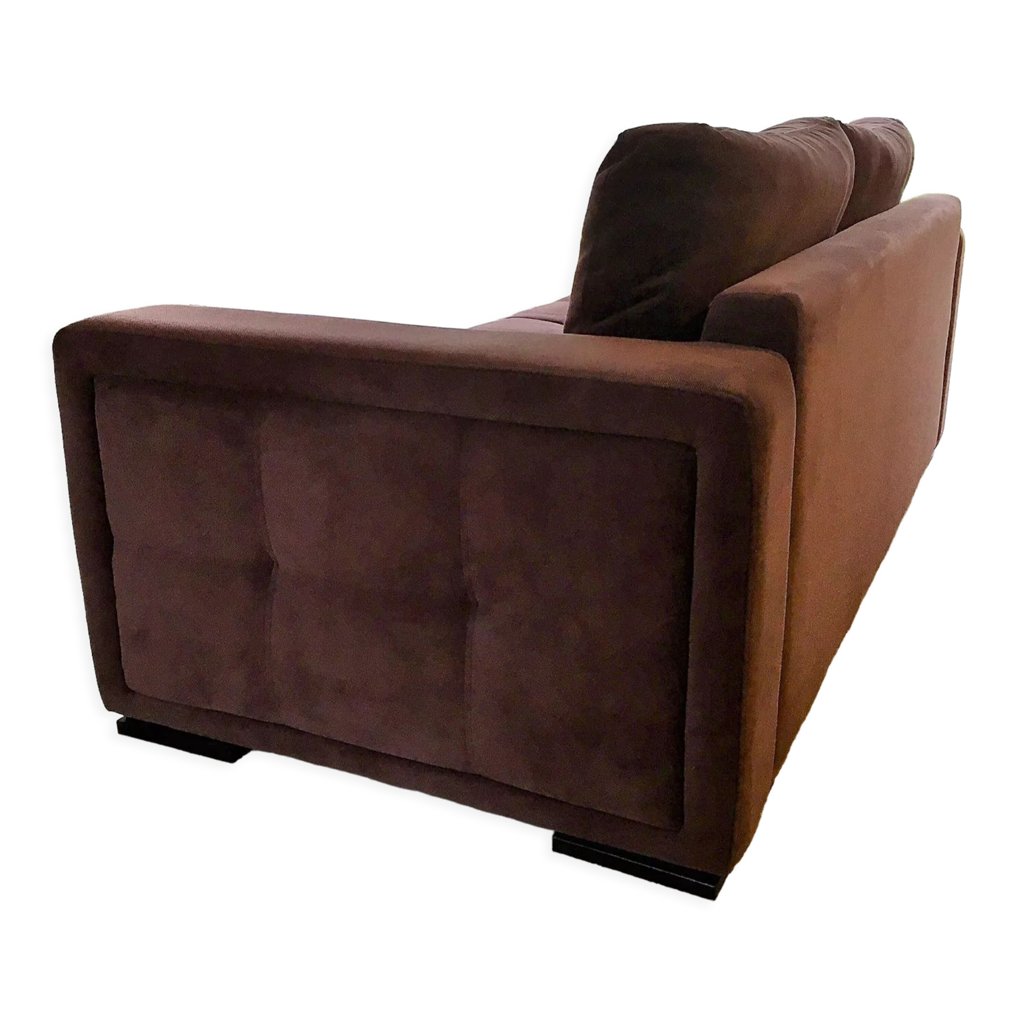 Canapé 3 places en velours "prune" Fabrice Mobilier