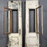From a beautiful Lyonnaise residence: superb pair of Renaissance style doors in solid wood circa 1800
