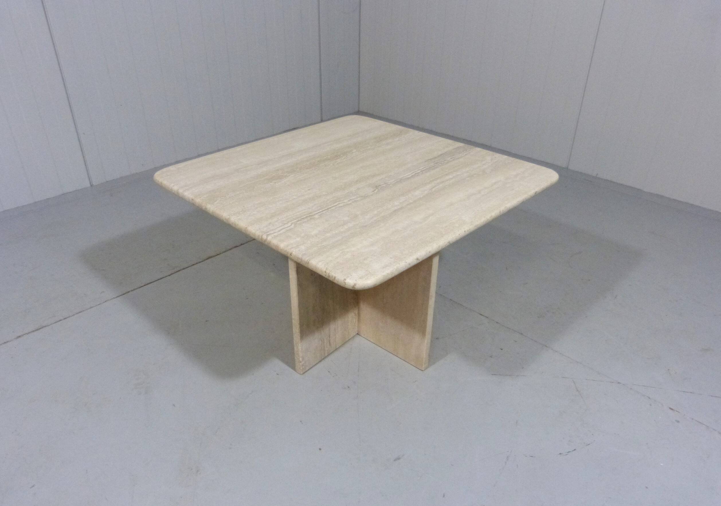 Travertine coffee table side table 1970’s