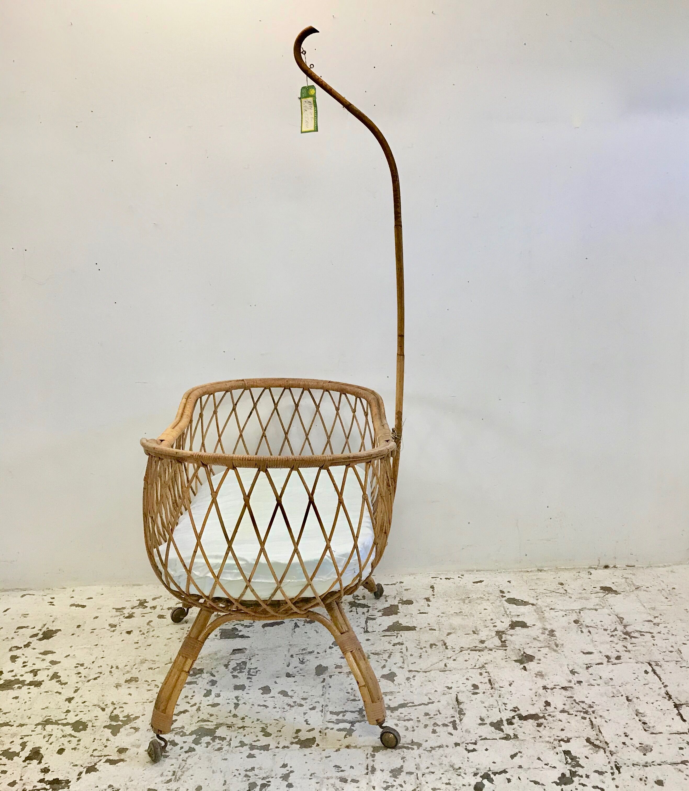Baby rattan crib