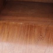 Enfilade of the 50s in oak and mahogany feet compass