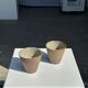Set of 2 cups / mug Indonesian ceramic (matte brown)