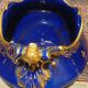 Gardener in blue porcelain of Tours, signed Herbinière.  Nineteenth century.