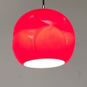 Vintage German space age glass ball pendant lamp by Peill & Putzler, 1970s.