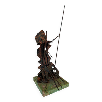 Scultura Brutalista "Don Chisciotte" in Rame – Un’Icona di Design Mid-Centu