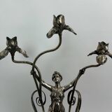 Large figurative chandelier with a femme fatale nymph.