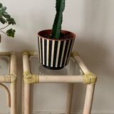 Vintage rattan bedside table