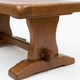 Brutalist coffee table in solid oak and ceramic – 1970