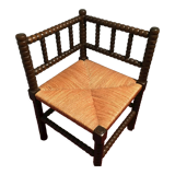 Fauteuil d’angle en paille