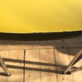 Duo of vintage formica mustard yellow stools