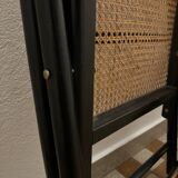 70s rattan cane folding chairs (X2)