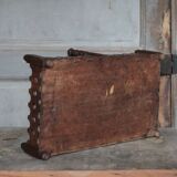 Vintage wooden basket, wooden fruit bowl, kitchen, nature, folk art