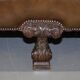 Restored Regency canapé in leather with sculpted Hermès frame.