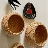 Decoration Vintage stackable baskets
