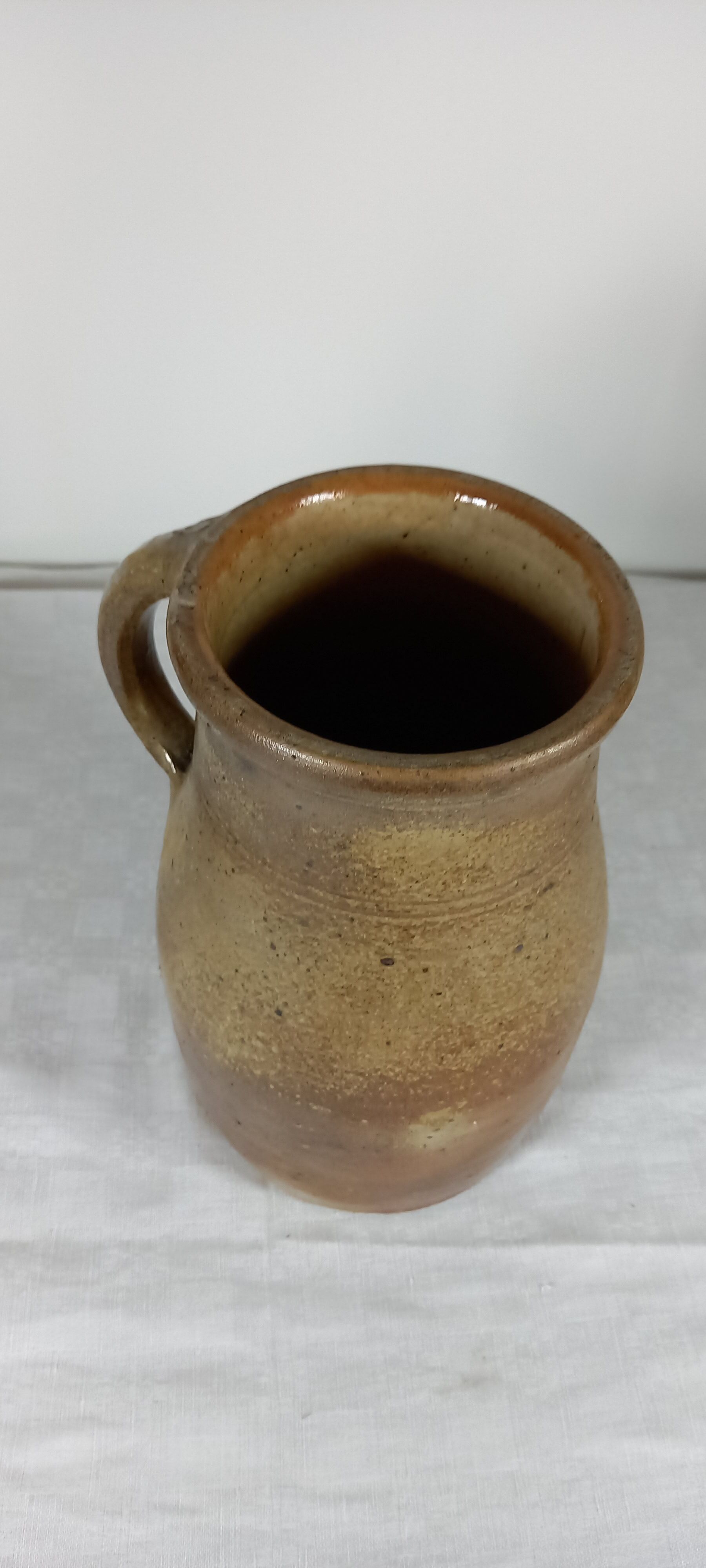 Turned sandstone pitcher