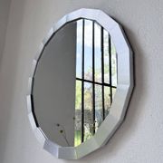 Miroir hexagonal métal brossé 1970