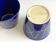 Set of 2 blue West German ceramic planters / flower pots