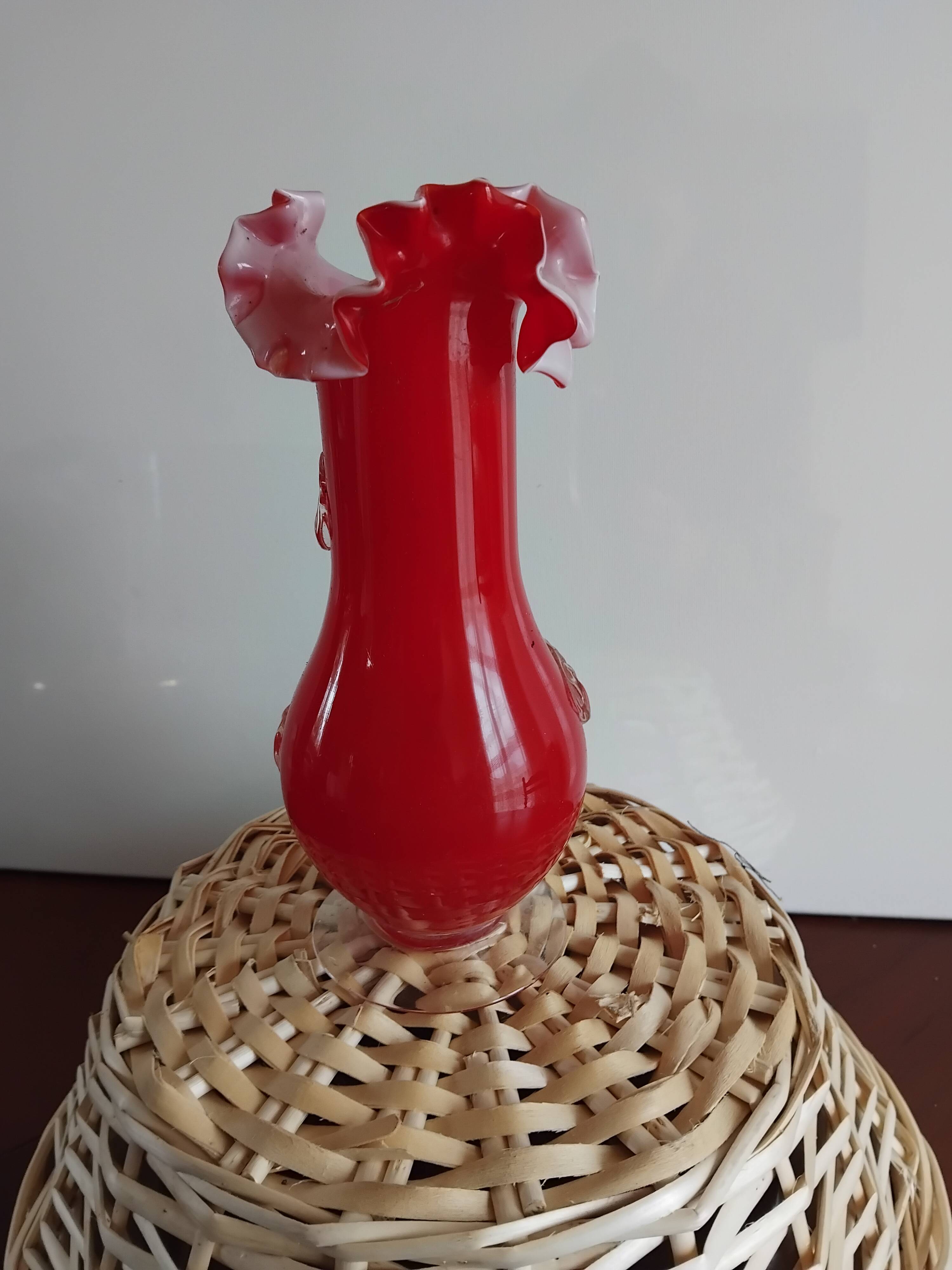 Red Murano vase