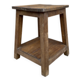 workshop stool in Burmese teak