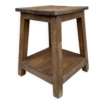 workshop stool in Burmese teak