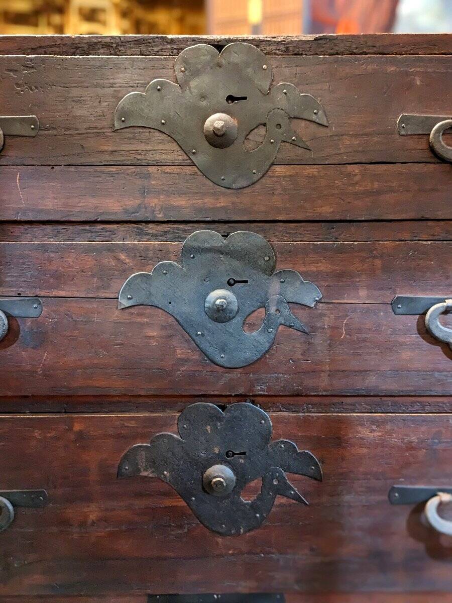 Small low chest of drawers (tansu) Japan, late Edo period circa 1850