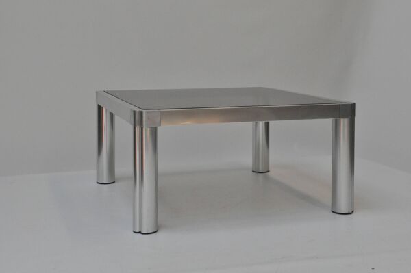 Table basse Artifort T100 par Kho Liang Ie – Verre fumé original – Années 1970