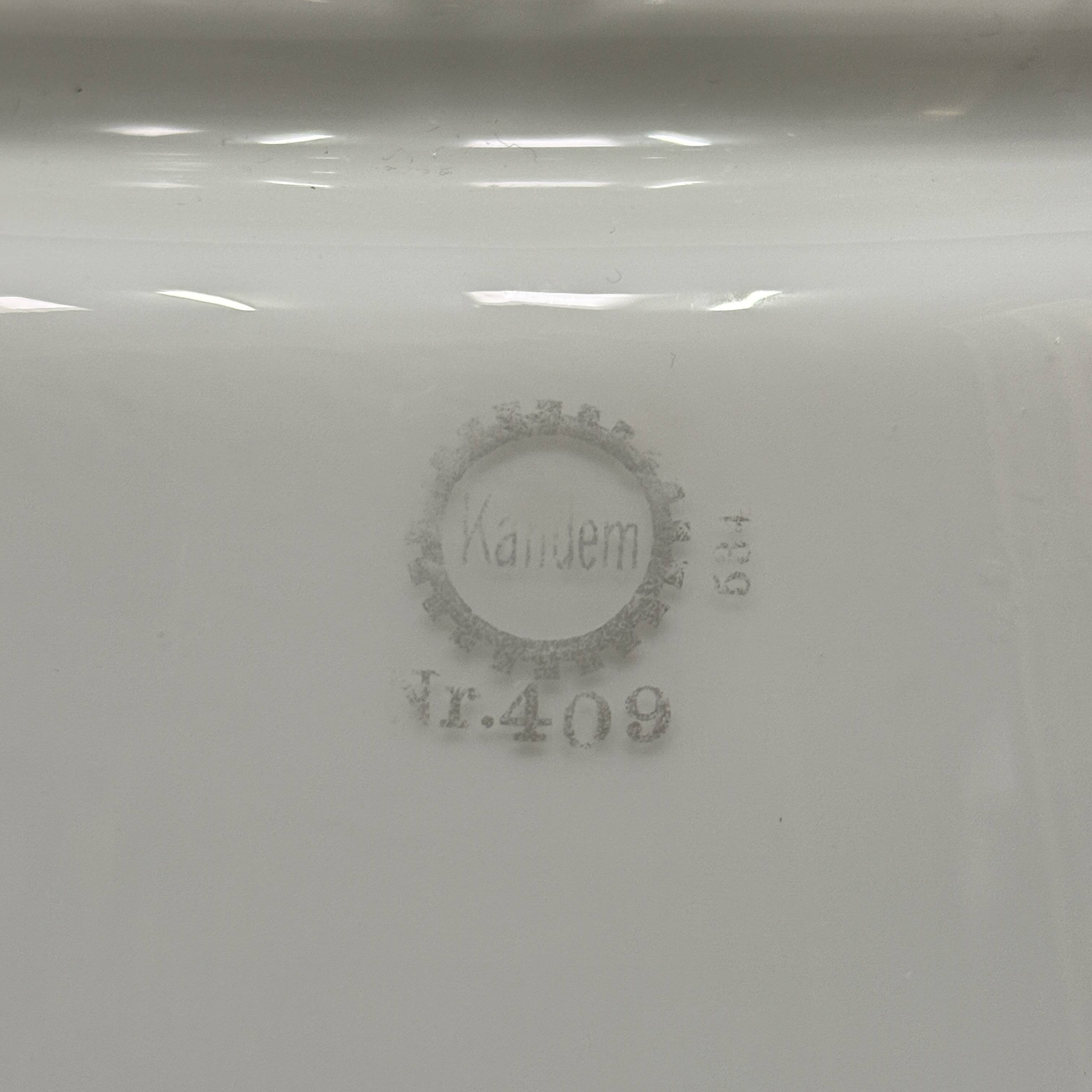 Opaline glass Kandem pendant lamp model 409