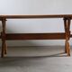 Vintage danish brutalist oak dining table
