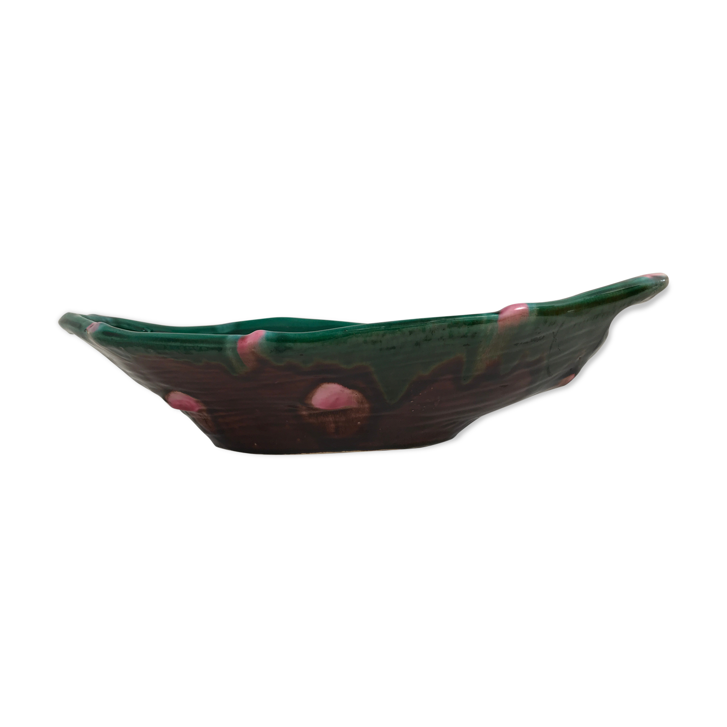 Vallauris-style ceramic fruit basket cup